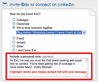 Note to recruiters linkedin example