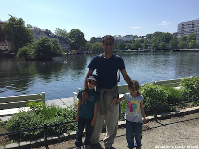 Town park and lake in Stavanger