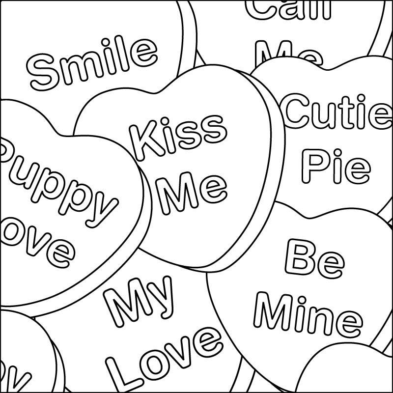Valentines Day Coloring Sheet 2