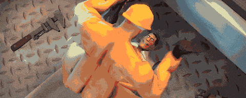 Engineer fucks Medic while battle is going on