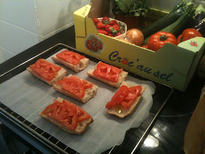 tartines tomates mozza