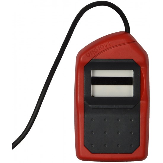 MORPHO MSO 1300 E2 USB FINGERPRINT SCANNER (RED & BLACK) WITH RD WORTH@3299.00