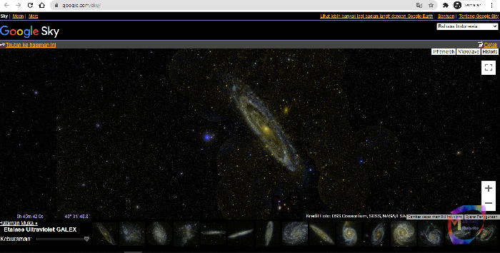 website melihat alam semesta google sky google moon