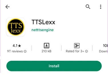 تطبيق TTSLexx بلاي ستور
