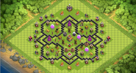 Gambar Base Trophy TH 8 COC Gambar Base Trophy TH 8 COC