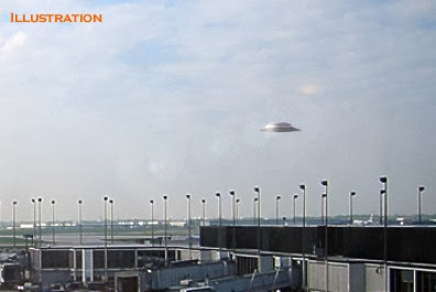 Flying Saucer Hovering Over O'Hare