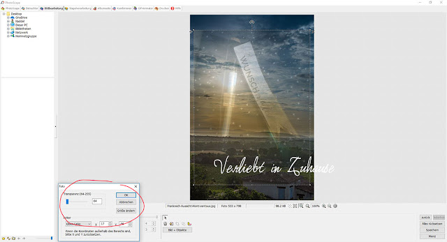 PhotoScape Anleitung und Schritt für Schritt mit Bilder-Tutorial: Transparenz bestimmen