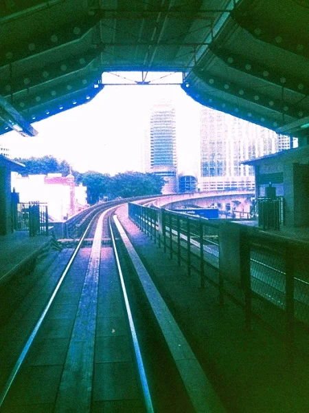 Half Frames, Olympus Pen EE-S, Down the LRT Line I 01