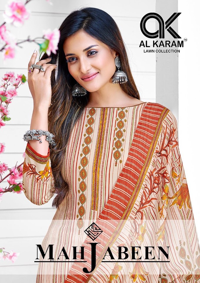 Al Karam Mahjabeen pakistani printed Dress material