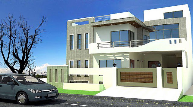 New home designs latest.: Modern homes exterior designs front views 