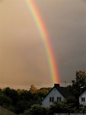 regnbåge, rainbow, hus, skorsten, house, chimney, olofström, anders, n, nilsson