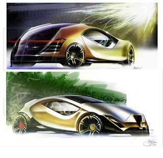 Type design modern famous Futuristic concept car 