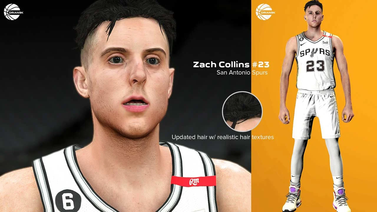 NBA 2K23 Zach Collins Cyberface