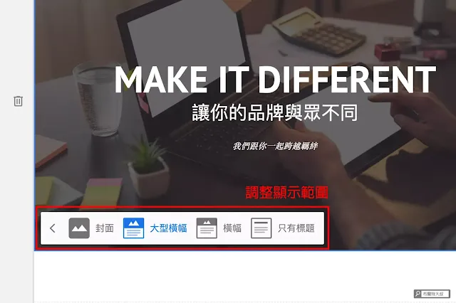 用 Google Sites 協作平台速成網站 - 還能依不同需求調整圖片的顯示範圍
