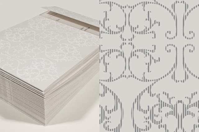 Papel estampado en gris para invitaciones