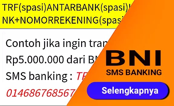sms banking BNI ke BCA
