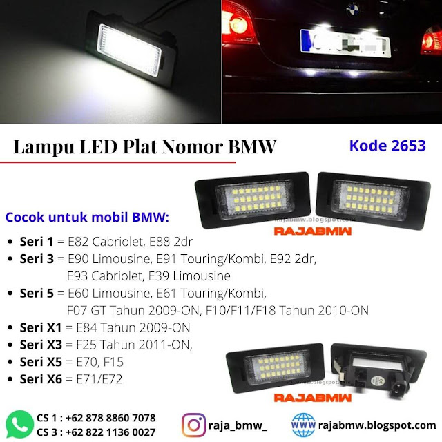 Lampu LED Plat Nomor BMW E70