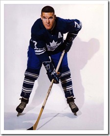 Tim Horton in Toronto Maple Leafs uniform