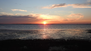 sunset on Charleston Harbor