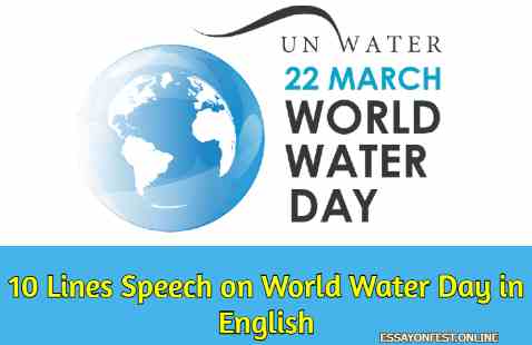 10 Lines Speech on World Water Day in English
