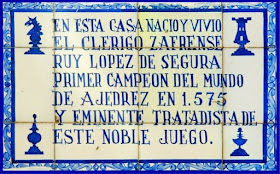 Ruy López, Placa conmemorativa en Zafra