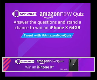 amazon now quiz, amazon iphone x quiz answer, amazon iphone x quiz