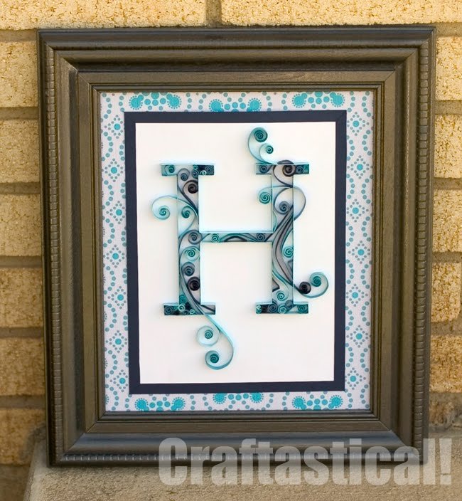 craftastical tutorial quilled monogram letter