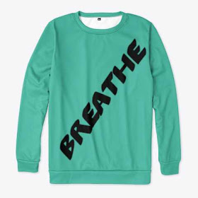 Breathe All-over Print Sweatshirt Pop Blue
