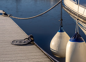 Photo offFrost on the pontoon and Ravensdale's mooring ropes yesterday (Thursday) morning