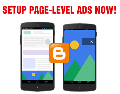 setup adsense page-level ads in blogspot blogs