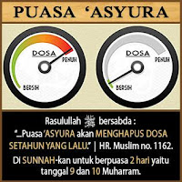 Puasa Asyura' dilaksanakan pada tanggal 10 Muharam dan dapat menjadi kaffrah dosa setahun