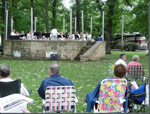 Marysville Park - Our free parking spot came with entertainment - a band concert