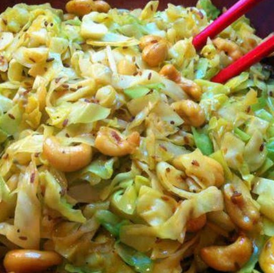 Cashew Cabbage #vegetarian #salads