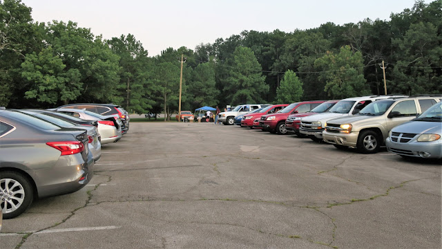 Drive-in movie at George Ward Park, Birmingham, Alabama. August 2020.