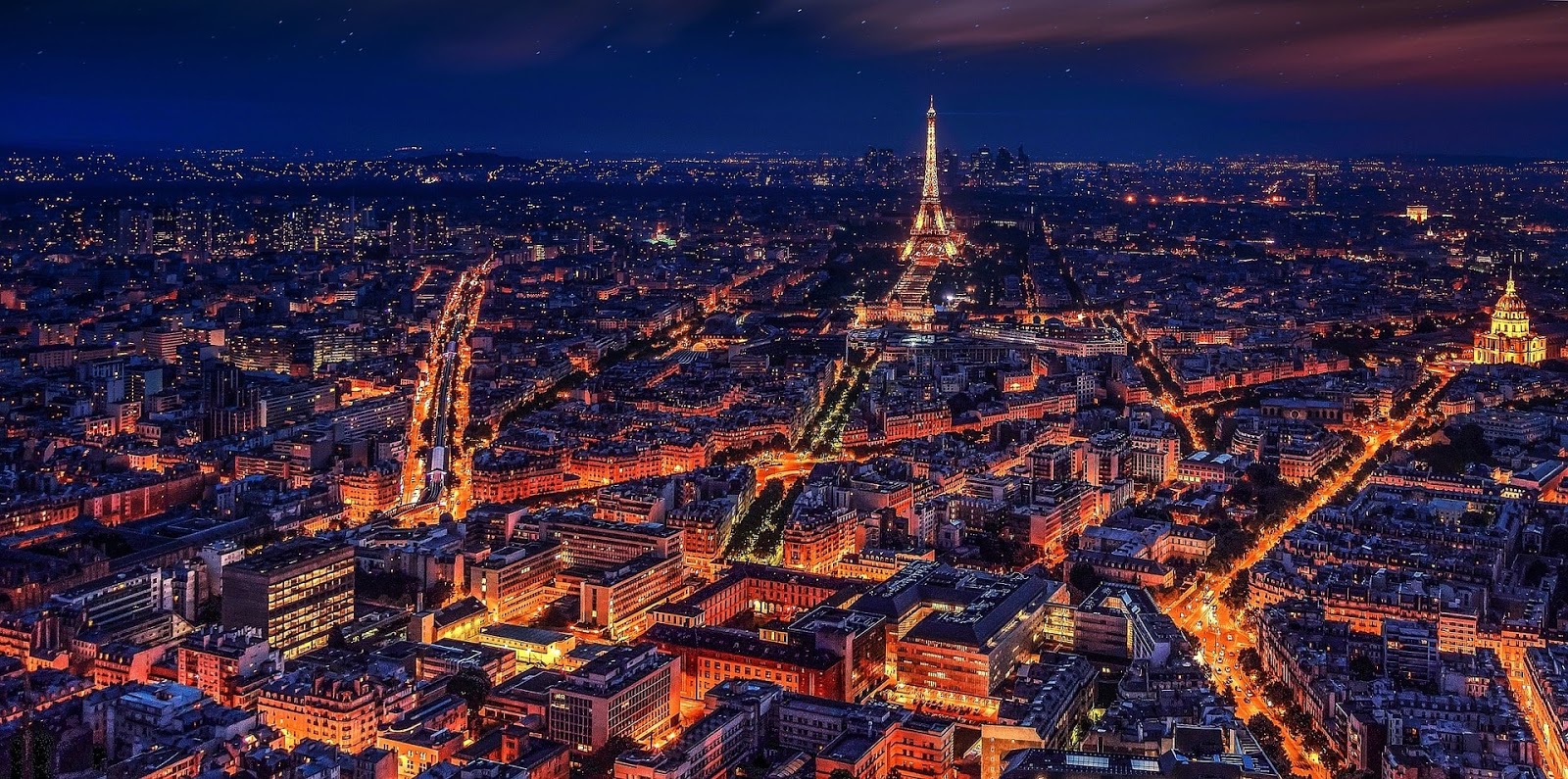 Panorama Pemandangan Malam Kota Di Dunia Gambar Indah