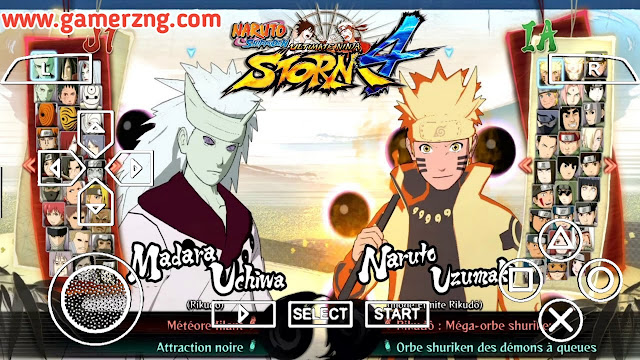 Télécharger Naruto Shippuden Ultimate Ninja Storm 4 ISO PPSSPP HD TEXTURES