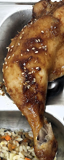 Oven-baked chicken leg