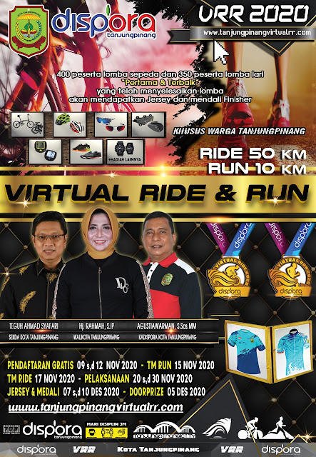 Pendaftaran Virtual Ride and Run 2020 Tanjungpinang Dibuka Hari Ini