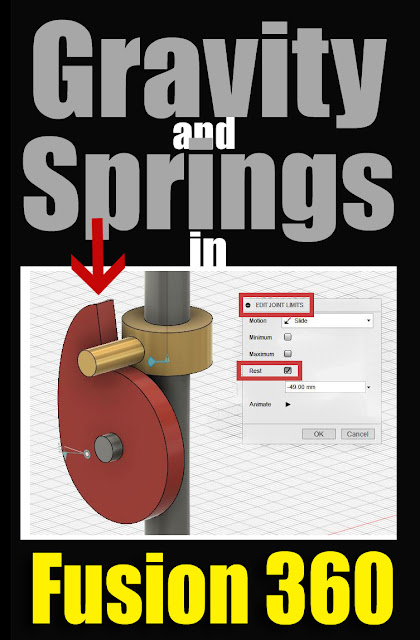 gravity and springs in fusion 360 joints and contact sets