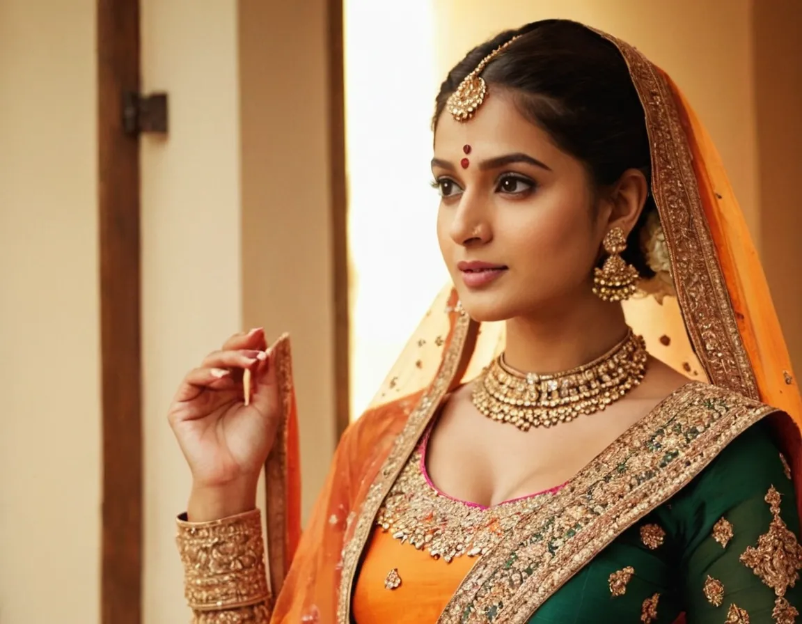 Full Sleeve Lehenga Blouse Design
