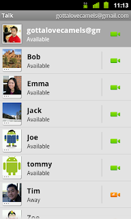 Google Talk Video Calling / chat in Android 2.3.4