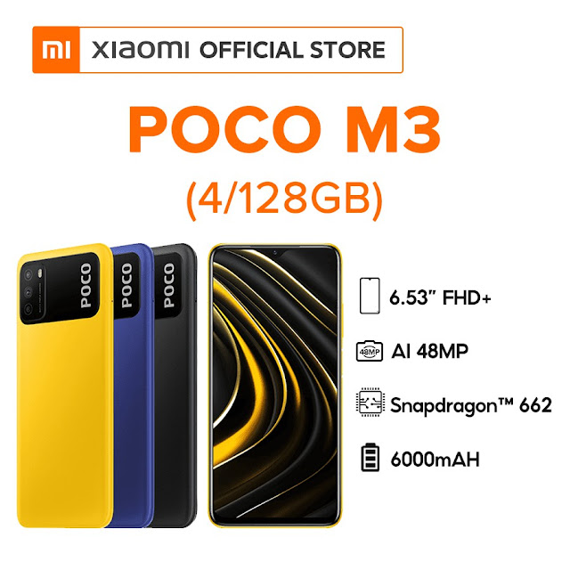 Điện thoại giá rẻ dưới 4 triệu tốt nhất Xiaomi POCO M3 4GB-128GB #1