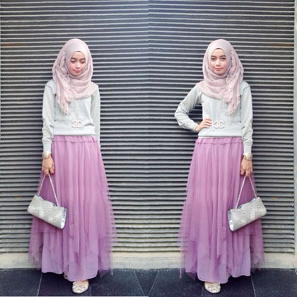 Fashion Hijab Makin Imut dengan Rok  Tutu 