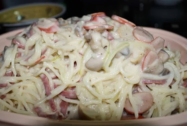Nina Maslizza: Wallah!! Resepi Spaghetti Carbonara Simple 