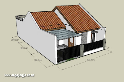  Desain  Sketch Eksterior Rumah Mungil Minimalis type 36 