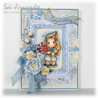 Magnolia Diploma Tilda Graduation Card