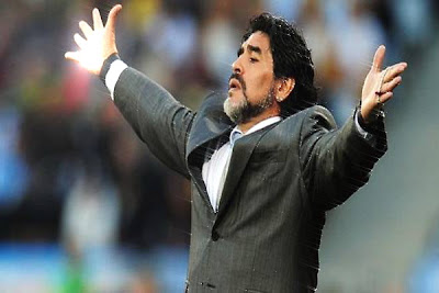 legendary Argentinian Diego Maradona commenting on the Euro-2012 tournament