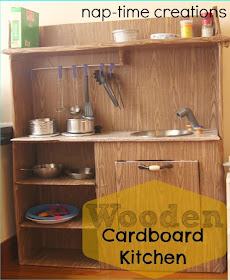 DIY Cardboard Play Kitchen