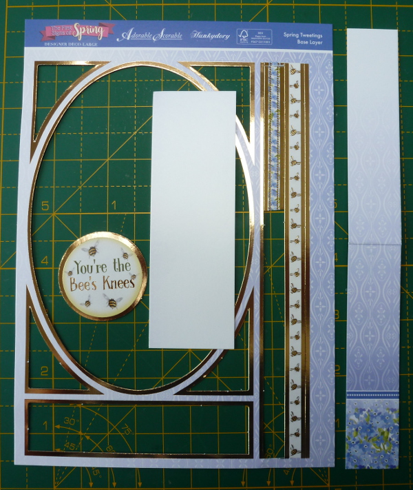 Leftover pieces from the Hunkydory Deco Large card making kit