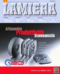 Lamiera - Febbraio 2013 | ISSN 0391-5891 | TRUE PDF | Mensile | Professionisti | Lamiera | Tecnologia
Lamiera è la storica rivista mensile leader nel settore della stampa tecnica specializzata in macchine e impianti per la lavorazione della lamiera. 
La ricca esperienza maturata in 47 anni di vita supportata ancora oggi da un comitato tecnico scientifico che si rinnova e aggiorna continuamente, fa di Lamiera un punto di riferimento per tutti io trasformatori di questo materiale.
Le tante rubriche curate da altrettante persone competenti e gli ampi servizi proposti sulle macchine di ultima generazione, sulle applicazioni in officina, sulla ricerca applicata, sui nuovi modelli di gestione aziendale, hanno come obiettivo quello di informare e aggiornare professionalmente i lettori su come si sta evolvendo il mercato e quali sono le opportunità che esso offre.